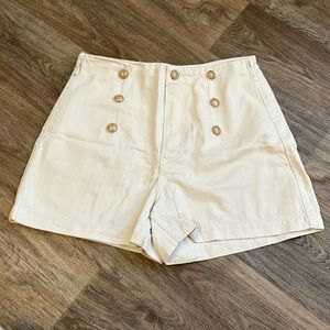 Zara marine beige shorts